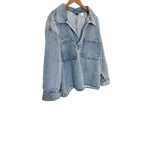 H&M Denim Pullover Shirt Size extra large - Picture 5 of 9